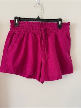 a new day linen Drawstring Shorts - Fuchsia